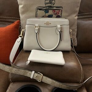 Coach Ivory Satchel and Wallet Set